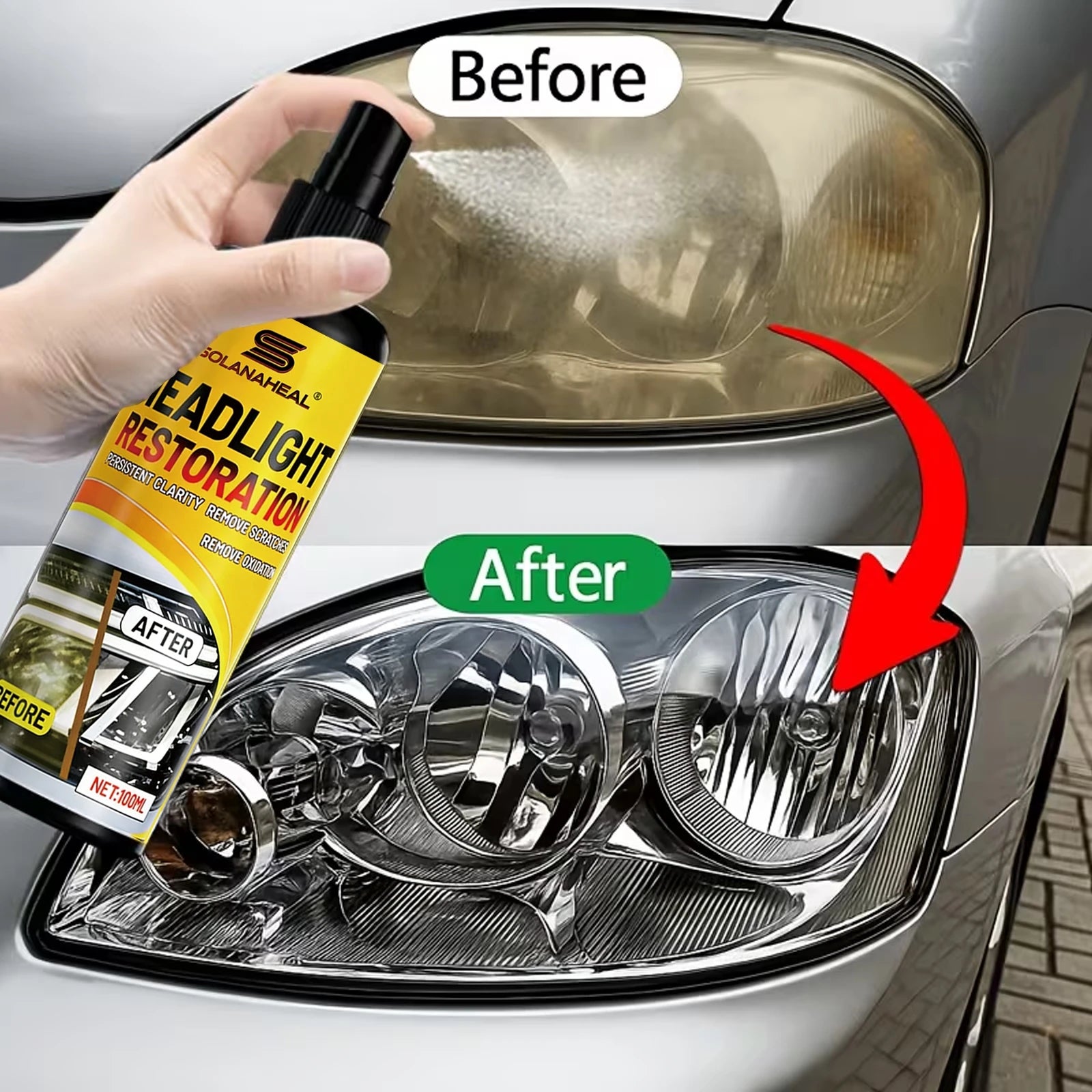 Headlight Restoration Polish Kit – Removes Yellowing & Oxidation Headlight Restoration Kit Oasis Select
