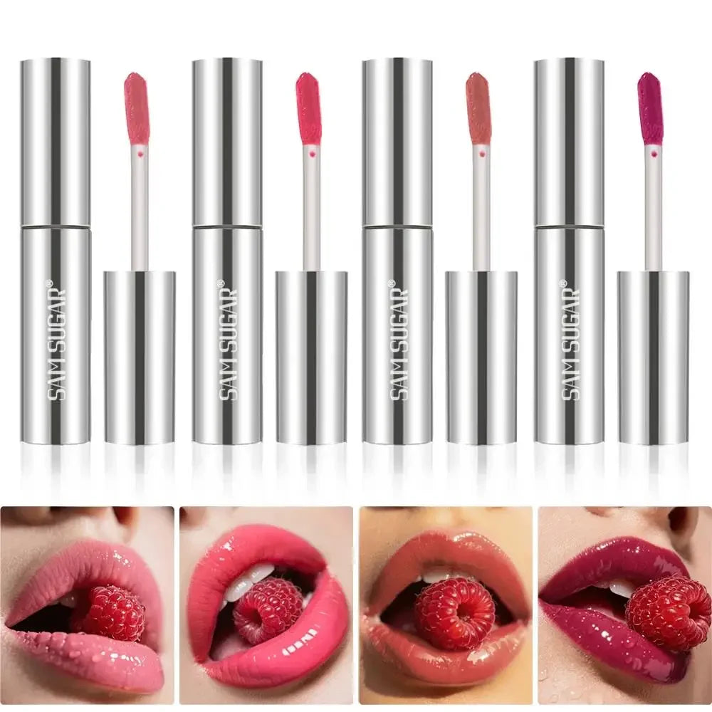 SAM SUGAR Mirror Lip Gloss – Waterproof Long-Lasting Raspberry