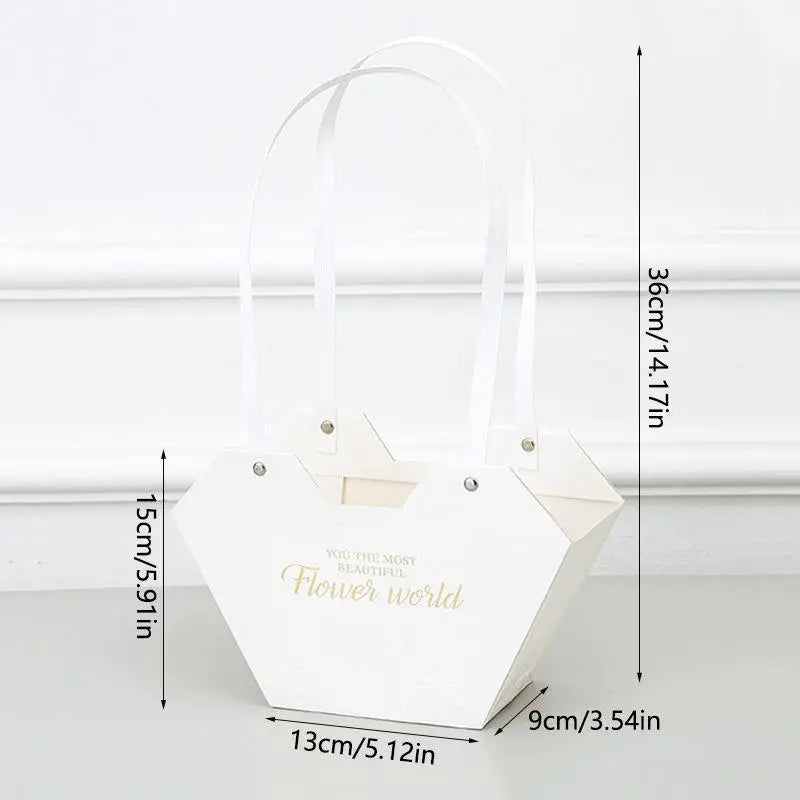 Portable Hollow-Out Flower Basket Gift Box | Bouquet Wrap