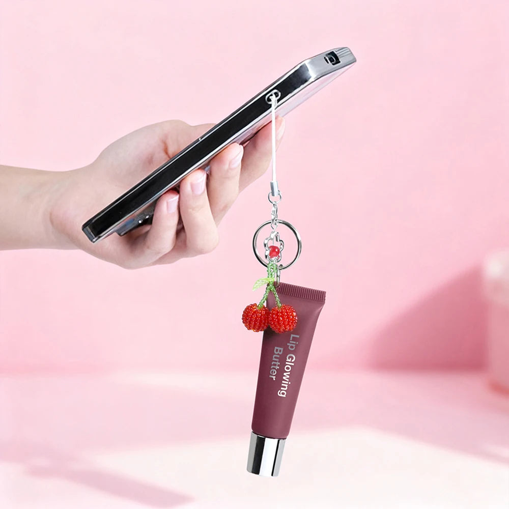 Lip Gloss Lip Keychain For Phone Bag Accessories Long Lasting Moisturizing Nourish Hydrating Lip Care Brown Pink Makeup Oasis Select