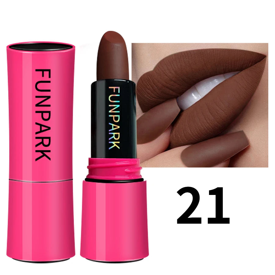 KAFURUX 25-Color Matte Lipstick – Waterproof Long-Lasting