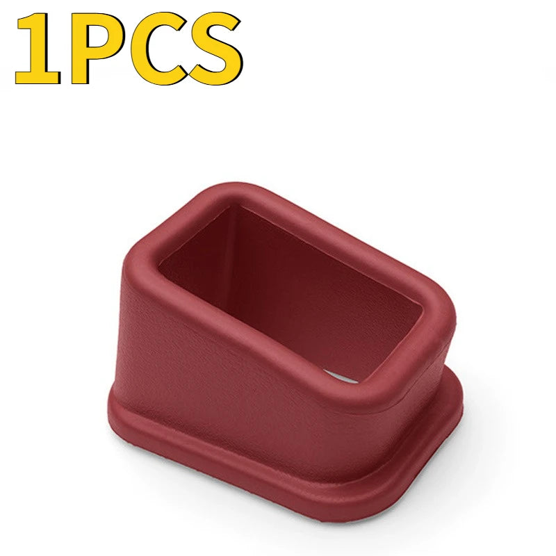 Anti-Slip Silicone Holder 1/2/4PCS Car Seat Belt Slot Fixer Safety Belts Lock Buckle Fixing Auto Interior Decorative Accessories Oasis Select 1PC burgundy