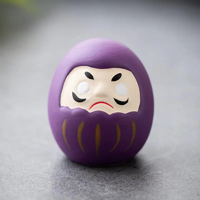 Japanese Ceramic Daruma Statue Daruma Tumbler Crafts Lucky Fortune Ornament Landscape Daruma Doll Fengshui Home Decor Gift Oasis Select A5