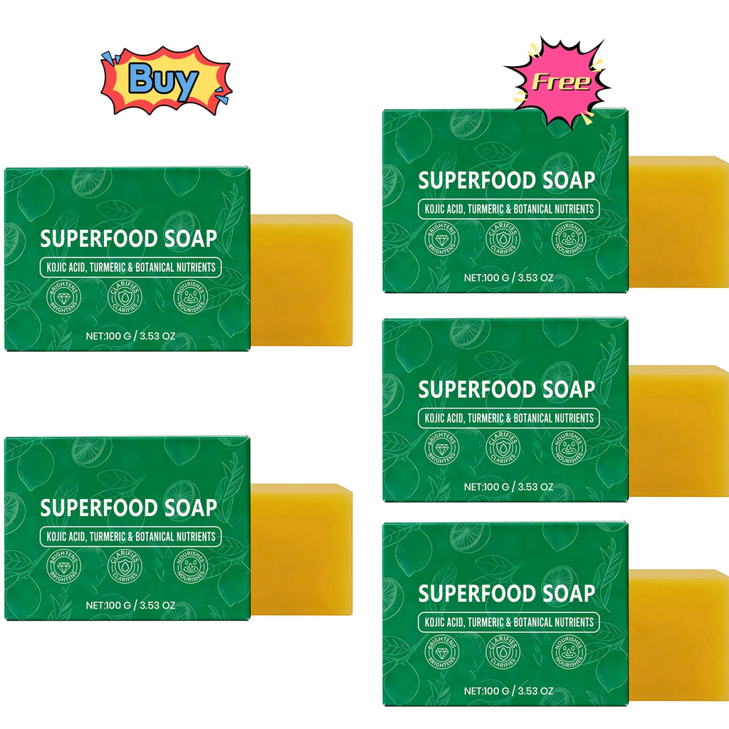 Natural Superfood Soap Botanical Brightening Gentle Deep Cleansing Oil Control Nourishing Moisturizing Skin Smooth Facial Care Oasis Select Buy 2 Get 3 Free