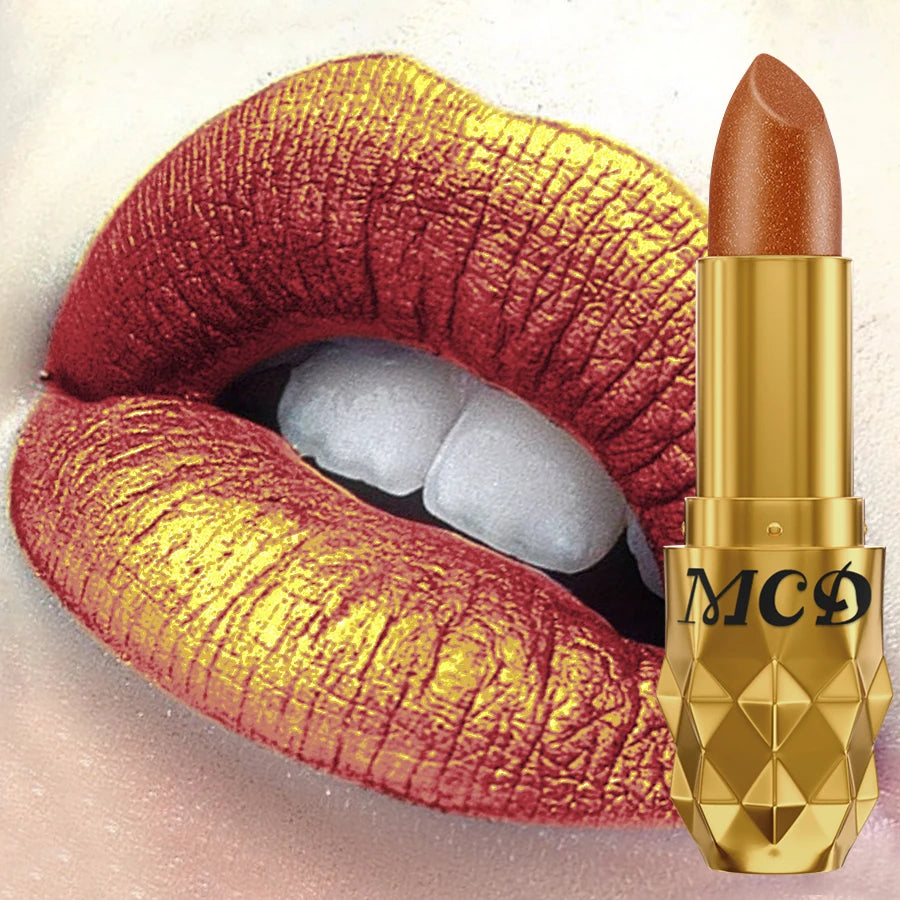 MCD 5-Color Glitter Pearlescent Lipstick Set – Long-Lasting Lip Tint