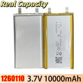 3.7V 10000mAh 1260110 Battery Lithium Polymer Batteries Lipo Li-Po Rechargeable Cells for Power Bank Laptop Camping Lights Diy Oasis Select 3PCS with wire
