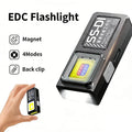 LED COB Flashlight Type-c Rechargeable Keychain 5 Modes Hands Pocket Lantern Flood Work Light with Magnet for Camping Emergency Oasis Select C-1PCS