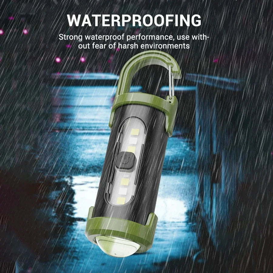 Mini Keychain Lamp Keychain Pocket Torch USB Rechargeable LED Light Flashlight Lamp Waterproof Keychain Light 1/2PCs Oasis Select