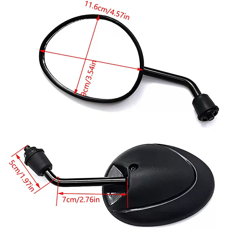 1Pair 22mm Handle Bar Universal Motorcycle Carbon Fiber Texture Burnt Titanium Technology Rear View Rearview Mirrors 8mm Oasis Select