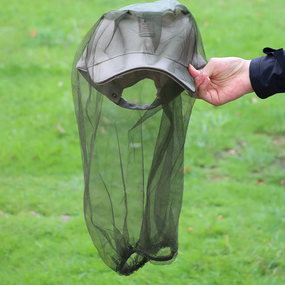 1/2 PCS Face Head Protector Anti Mosquito Insect Hat Net Bug Mesh Head Net Midge Net Hat Head Cover for Outdoor Camping Fishing Oasis Select