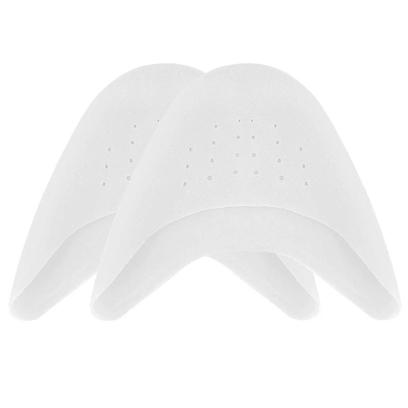 Silicone Gel Toe Pads for Ballet Pointe Dance Shoes – 2 Pack Toe Cushion Pads Oasis Select White with holes