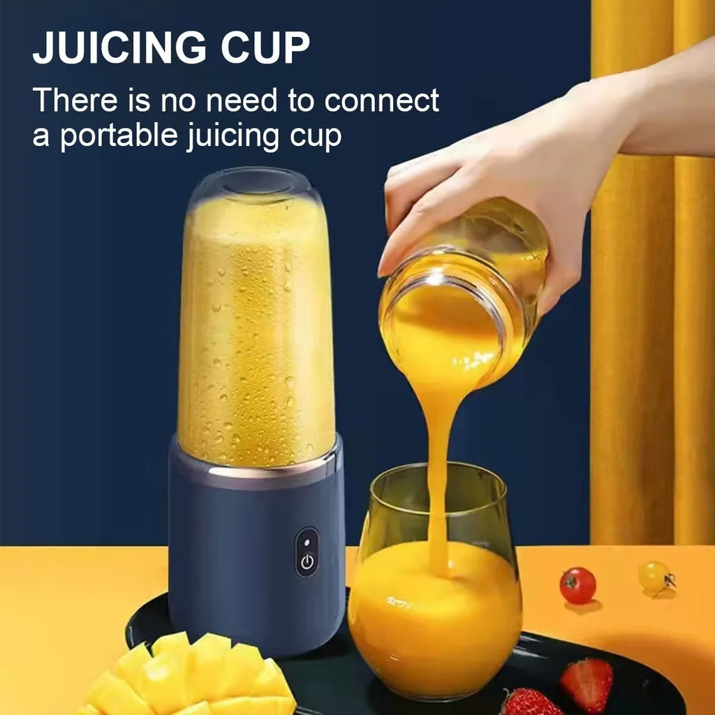 Portable Handheld USB Personal Mini Juicer Cup with Single Or Double Cups for Travel Blender for Water Bottles Oasis Select