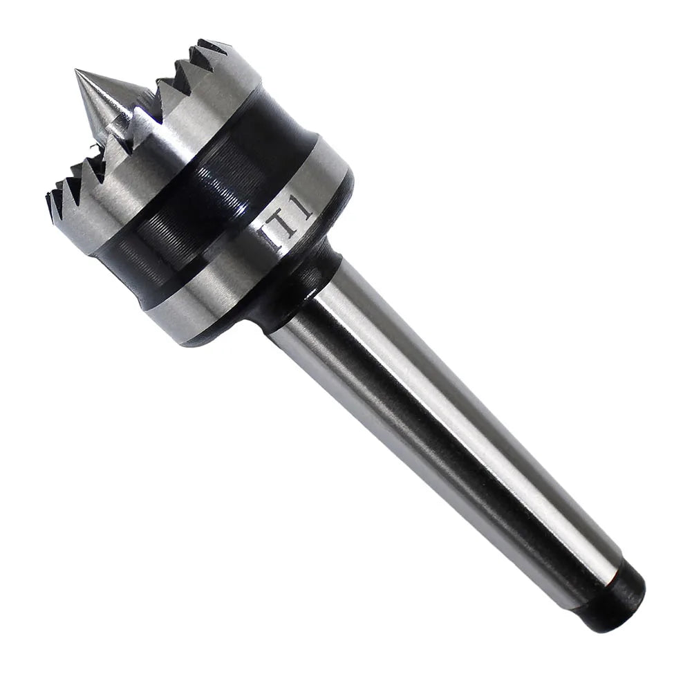 Crown Multi-tooth Woodworking Lathe Drive Center Spindle MT1or MT2 With Spring Loaded Point Woodturing CNC Metalworking Tools Oasis Select MT1