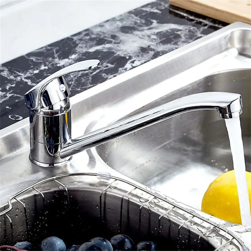 Single Lever Chrome Kitchen Mixer Tap – 360° Swivel Spout