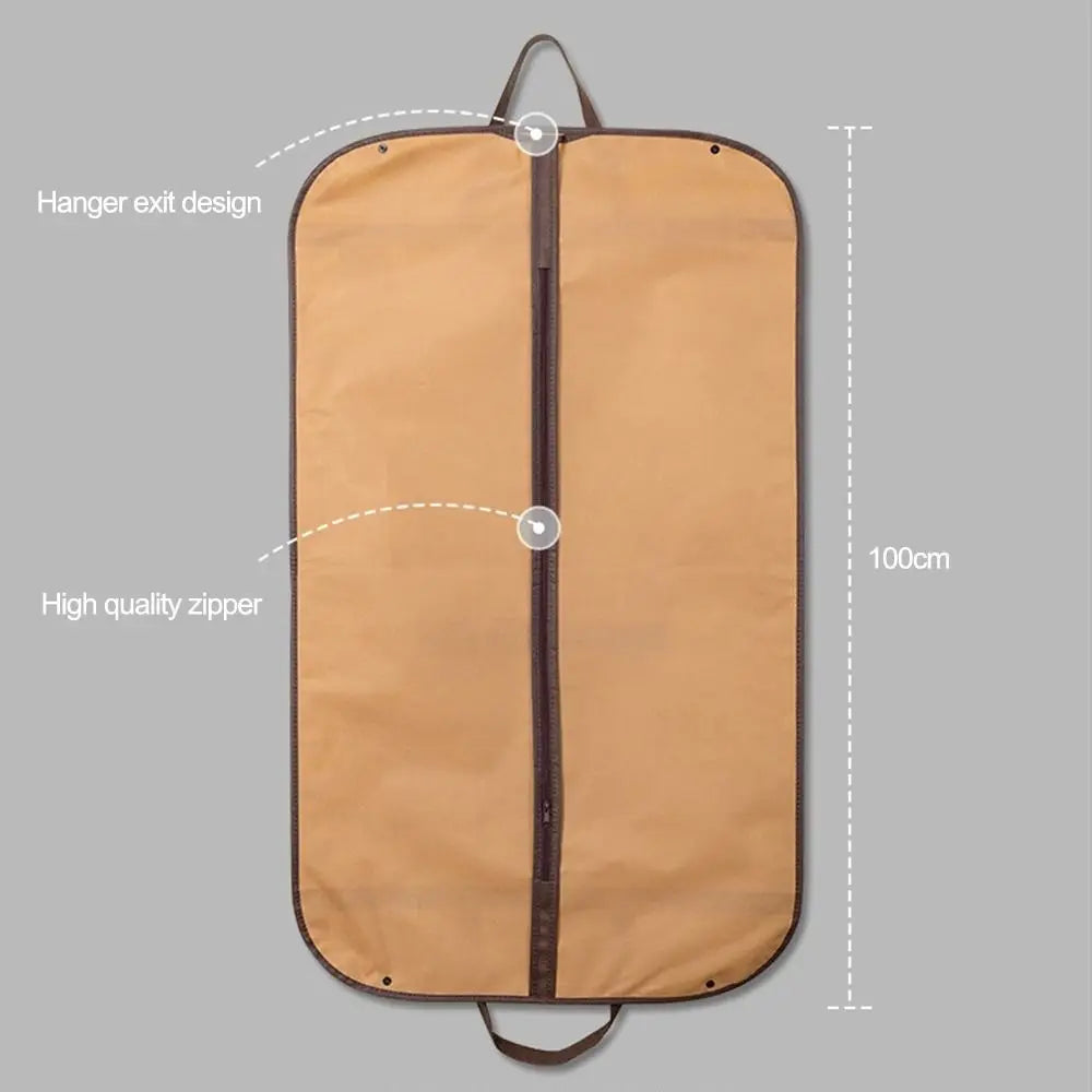 New Foldable Garment Bag Portable Non-woven Suit Storage Bag Solid Color Clothing Dustproof Cover Oasis Select