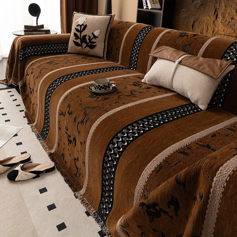 All-season Universal Light Luxury Sofa Towel Chenier High-end Non-slip Sofa Cover One Piece Full Coverage Home Textiles Oasis Select 180x130cm B