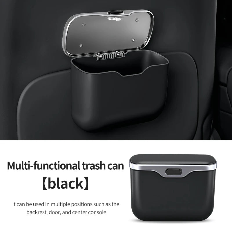 Car Trash Can with Lid – Hanging Auto Interior Waste Bin