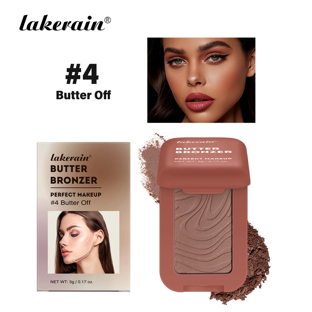 Lakerain Butter Bronzer Cream Women Waterproof Genteel Girl Nude Makeup Silky Shimmer Monochrome Blush Korean Face Cosmetics Oasis Select 04 Butter Off