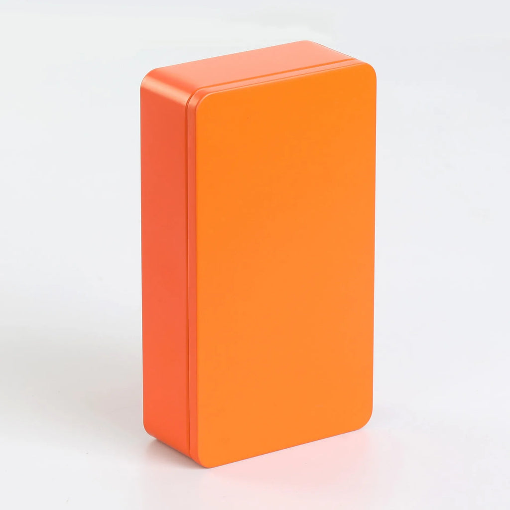 Stainless Steel Metal Storage Box - Compact Sealed Container, Versatile Organizer for Jewelry & Home Essentials Oasis Select Orange