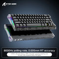ATTACK SHARK R68HE Magnetic Switch Wired Mechanical Keyboard, 0.08ms Latency, 8000Hz, Forged Carbon Fiber, RGB Gaming Keyboard Oasis Select black Magnetic shaft