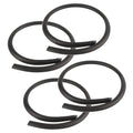 Vecligt EPDM Car Door Weatherstrip Seal Strip – 2m Pair