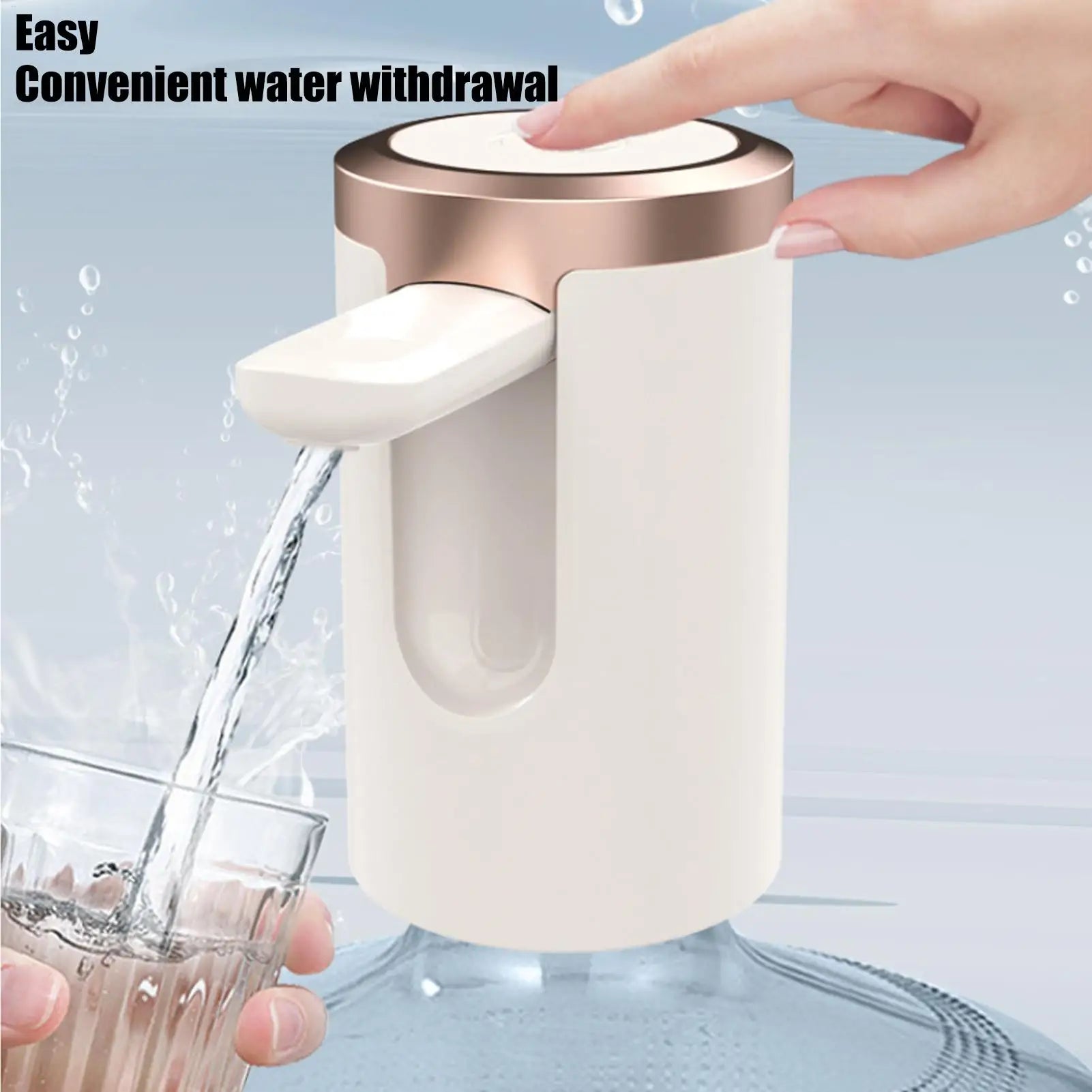 Hot and Cold Water Dispenser Water Dispenser Pump Portable Electric Press Silent for Kitchen Counter Home Outdoor Sports Party Oasis Select