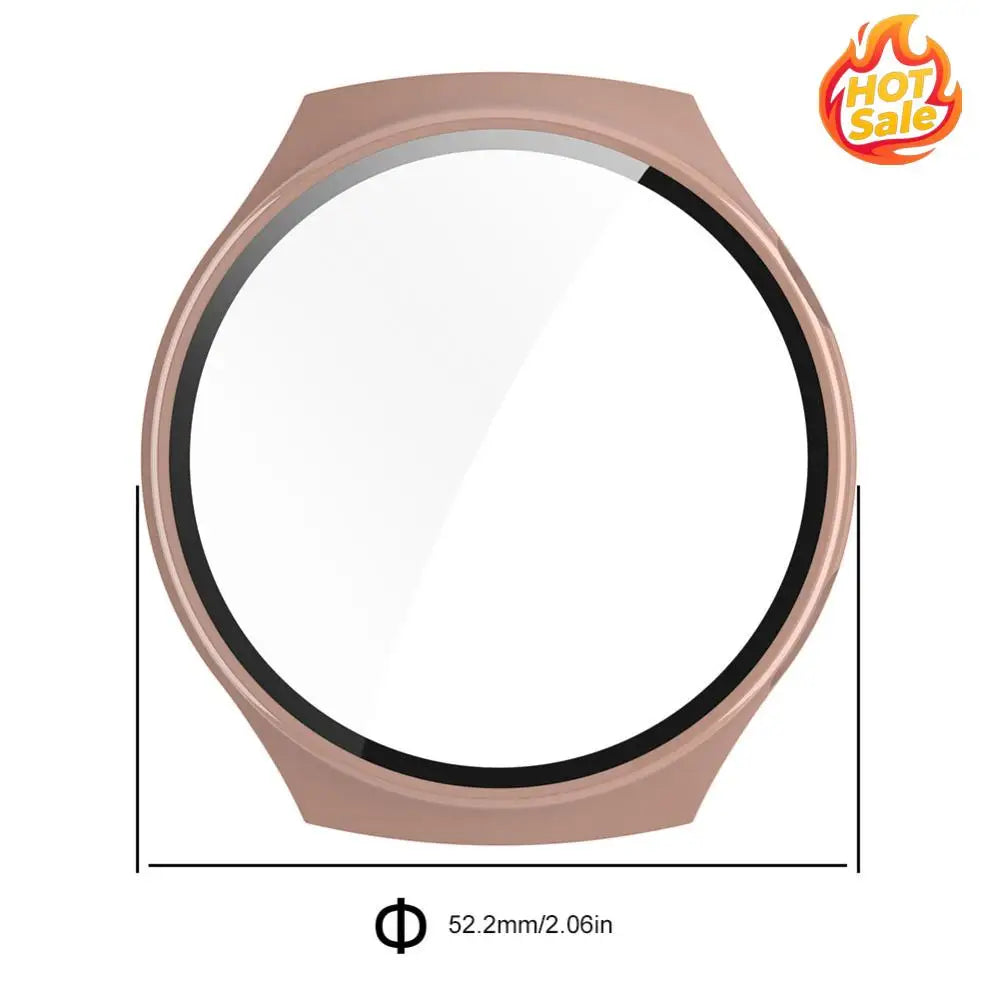 PC Watch Case Screen Protector with Tempered Glass Protection Frame Anti-Fall Anti-Scratch for Huawei Watch 4 Pro Smart Watch Oasis Select
