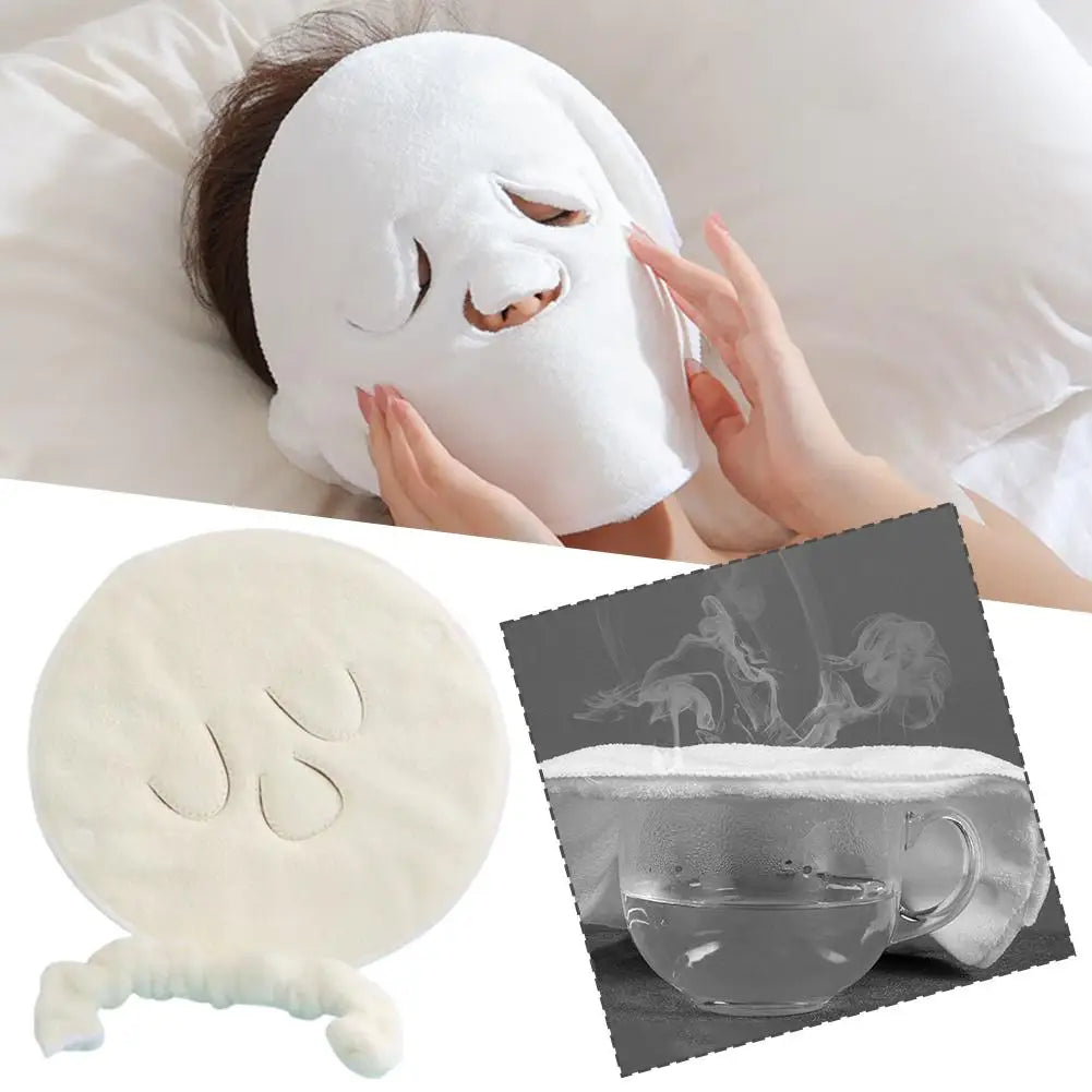 Face Steaming Towel, Reusable Face Towel Mask Cold Hot Compress Facial Steam Moisturizing Mask Beauty Spa Towel for Women Girls Oasis Select