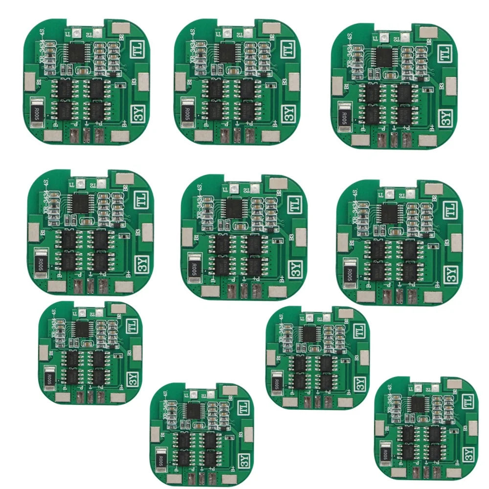 4S 14.8V 20A 18650 Li-ion Lithium Battery Charge Board BMS with Overcurrent Short Circuit Protection Same Port Connection Oasis Select 10pcs