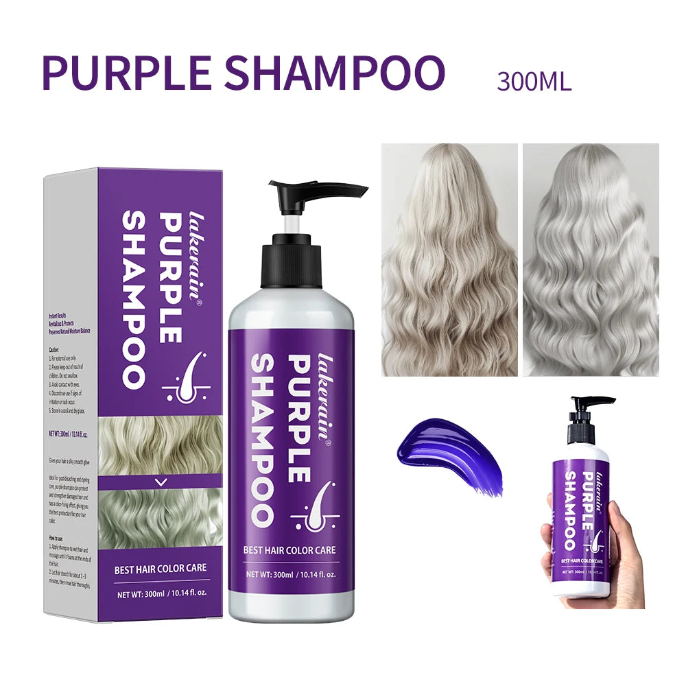 Purple Hair Dye Shampoo for Blonde to Cover Gray Non-irritating Hair Fading Yellow After Bleach Hair Shampoo Gray Hair Remedy Oasis Select Nourishing
