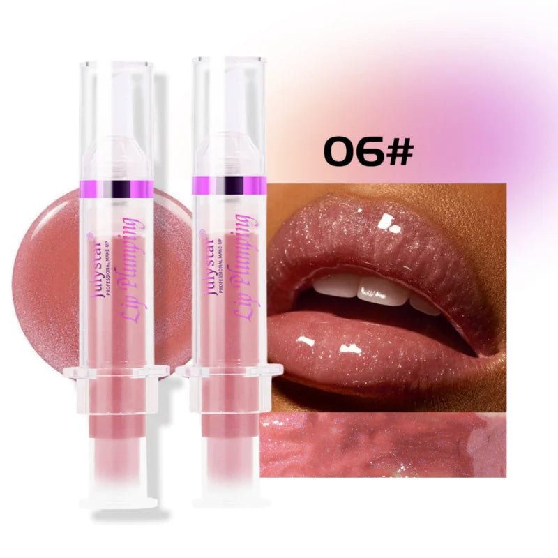 2-Pack Pearlescent Lip Oil Gloss – Glitter Glaze Moisturizer