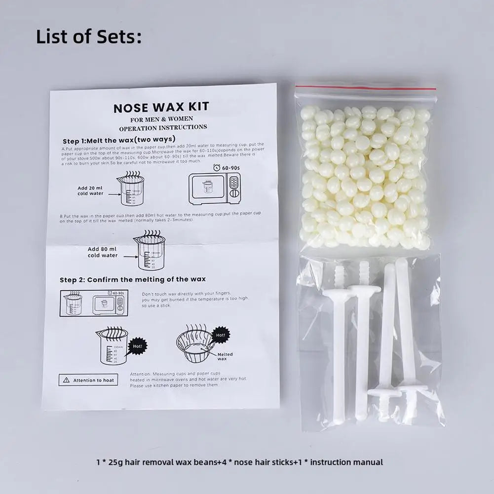 Painless Nose & Ear Wax Hair Removal Kit – Men & Women Nose Wax Kit Oasis Select