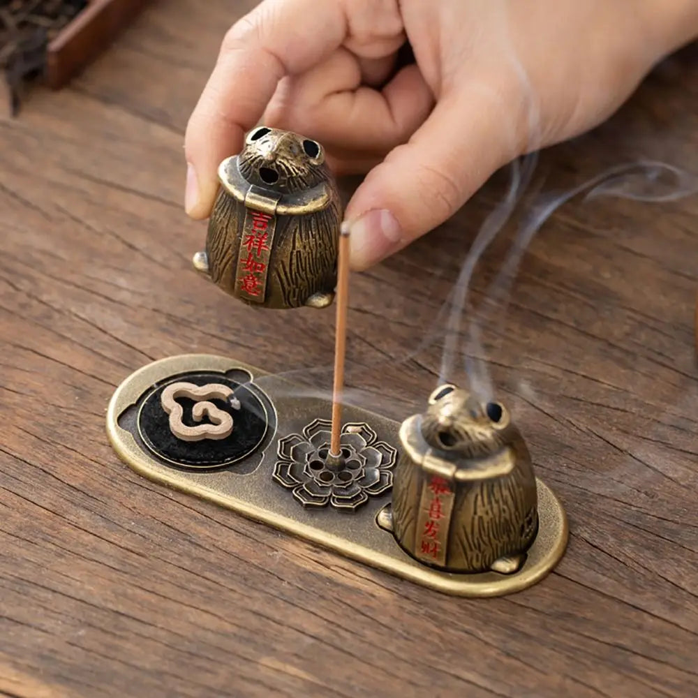 Chinese Style Zinc Alloy Incense Burner | Aromatherapy Holder