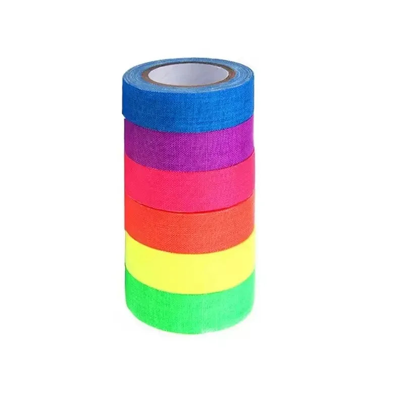 6-Color Fluorescent Tape Set – Crafts, Party & Classroom Fluorescent Craft Tape Oasis Select 6 Colors
