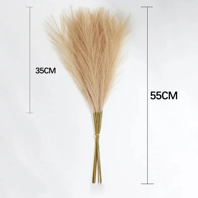 5PCS Artificial Pampas Grass Artificial Flower Home Party Table Flower Arrangement Decoration Wedding Decor Fluffy Reed Grass Oasis Select