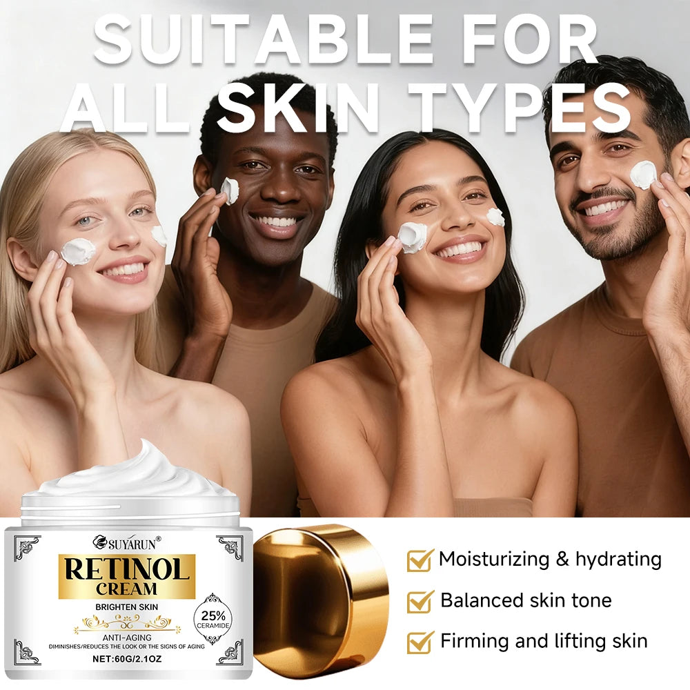 SUYARUN Retinol Anti-Aging Face Cream - Intense Hydration & Wrinkle Reduction, Vitamin Enriched Moisturizer for All Skin Types. Oasis Select