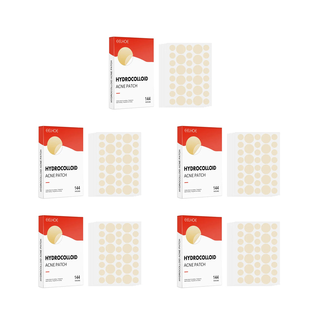 Hydrocolloid Acne Patches 144pc – 2 Sizes, Invisible & Clear Acne Patch Oasis Select 5 x 144pcs Boxed