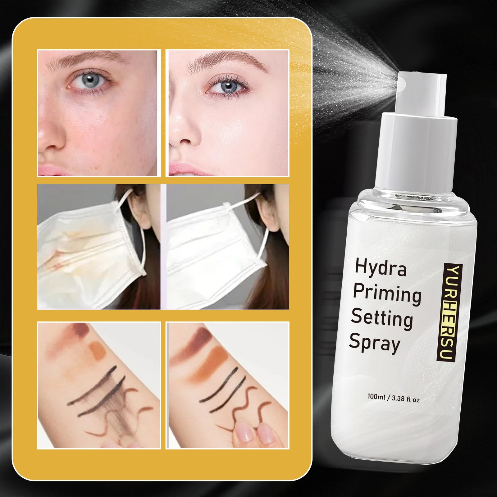 YURHERSU Waterproof Makeup Setting Spray – Long-Lasting Hold