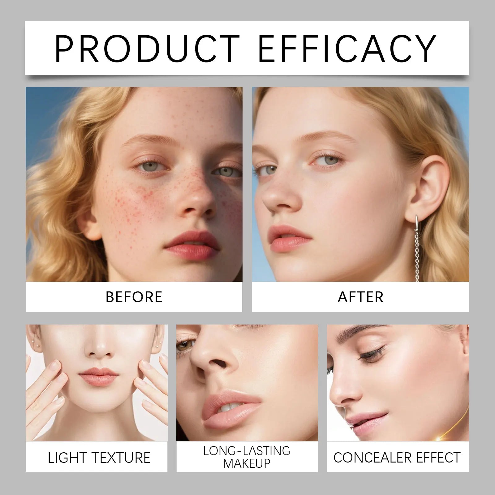 Mushroom Head Air Cushion Long Lasting Waterproof Oil Control Moisturizing Longwearing Waterproof Makeup Base Concealer CC Cream Oasis Select