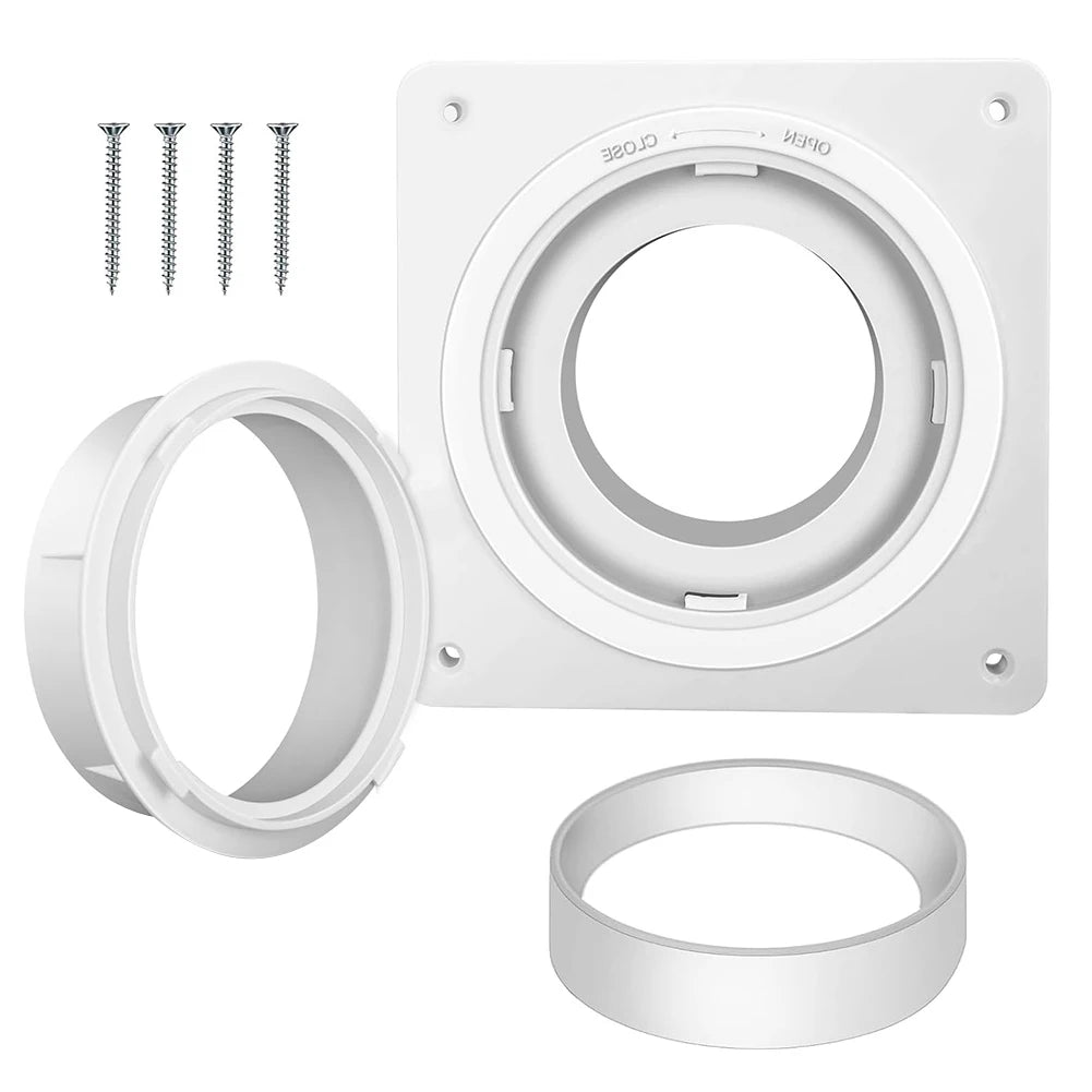 4-Inch Dryer Vent Connector Kit – Twist-Lock Wall Plate Dryer Vent Connector Oasis Select 1set