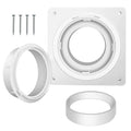 4-Inch Dryer Vent Connector Kit – Twist-Lock Wall Plate Dryer Vent Connector Oasis Select 1set