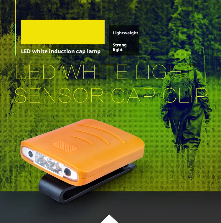 USB Rechargeable Induction Headlamp Cap Light LED Super Bright Outdoor Night Fishing Light Clip-On Hat Edge Lamp Oasis Select