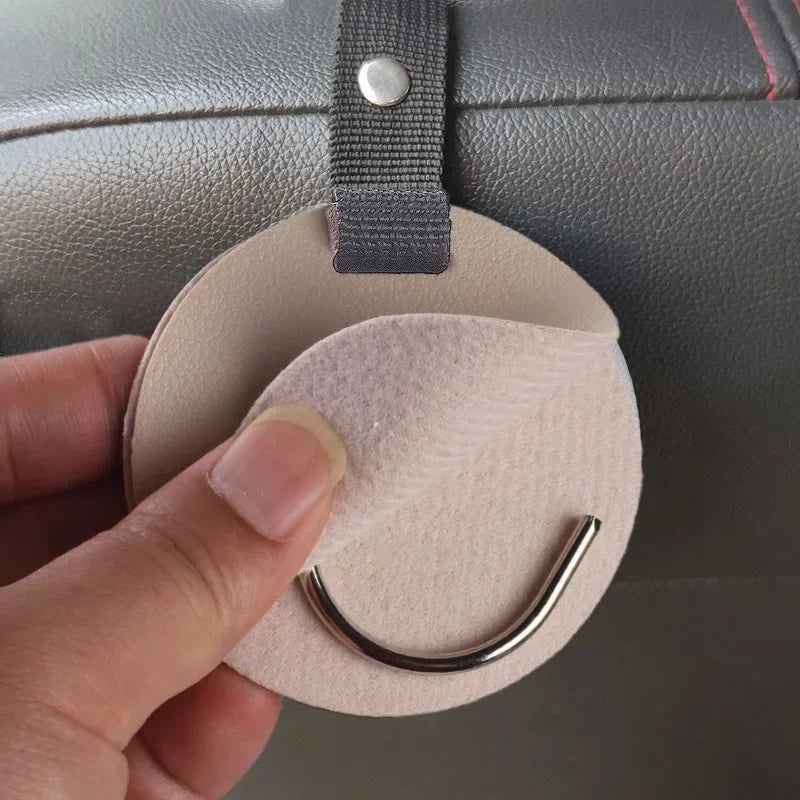 Auto Headrest Hidden Hook Car Back Seat Hanger Heavy Duty Alloy Steel Hooks for Luggage Pet Carrier Baby Stroller Hanging Oasis Select White