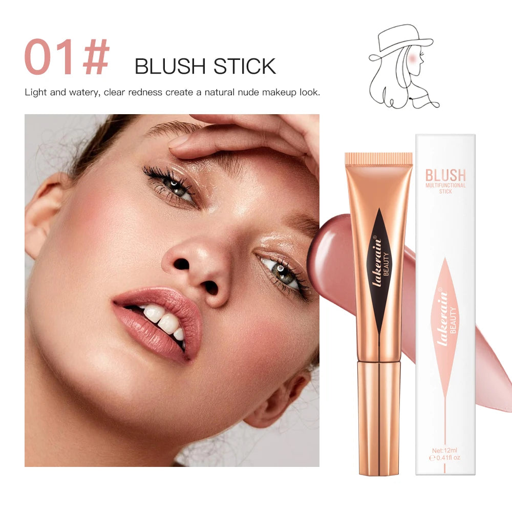 Multi-use Stick Bronzer Blusher Beauty Highlighter Blush Liquid Face Bronzer Natural Contouring Wand Stick Applicator Makeup Oasis Select 1 Blush