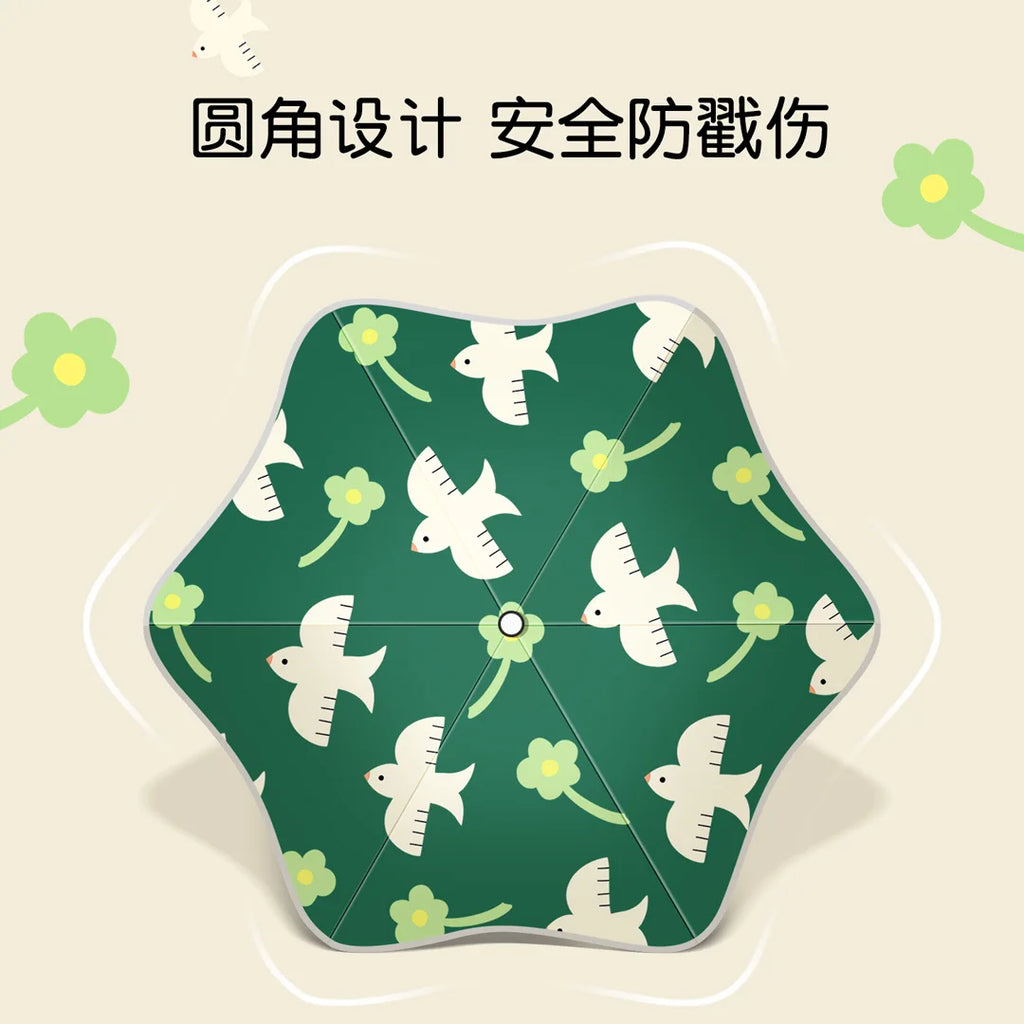 Folding Children's Umbrella Explosion-proof Anti-rebound Clear Umbrella Automatic Folding Sun Umbrella Oasis Select