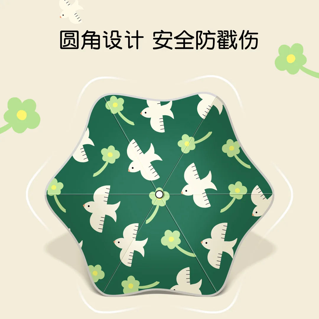 Folding Children's Umbrella Explosion-proof Anti-rebound Clear Umbrella Automatic Folding Sun Umbrella Oasis Select
