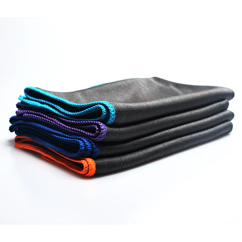 Microfiber Carbon Cloth to Wipe Windows Wine Glasses Tableware Glass Cleaning Cloth Carbon Fiber Rag Oasis Select