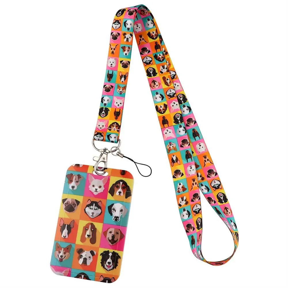 School Supply Cute Card Holder Hang Rope Keyrings Key Holder Animals Lanyards Neck Strap Lanyards Badge Holder ID Card Holder Oasis Select 08