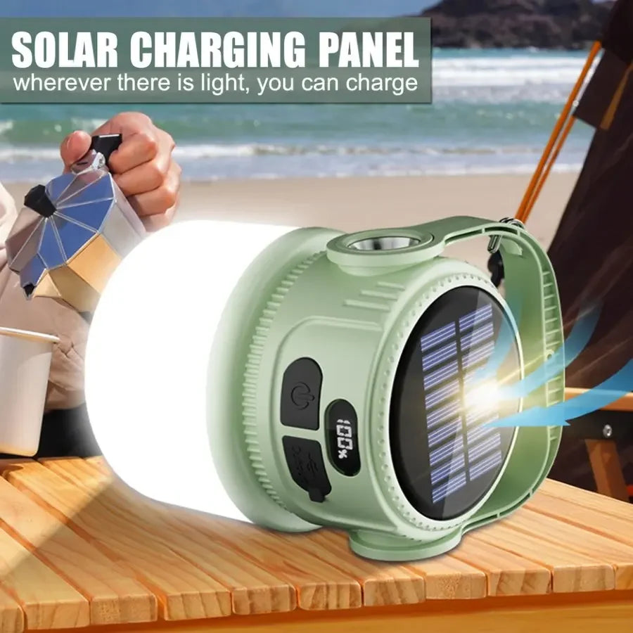 POCKETMAN Solar LED Camping Lantern – Waterproof & Rechargeable