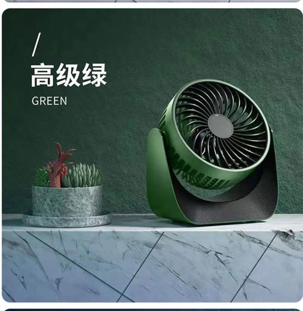 2000mAh Rechargeable Portable Desktop Fan – 360° 3-Speed